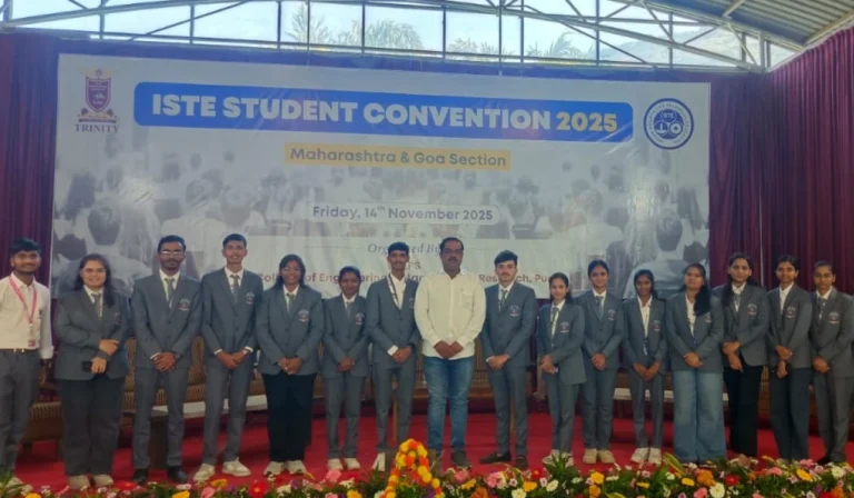 DYPTC Students Win 1st Prize at the State Level ISTE Maharashtra–Goa Convention 2025